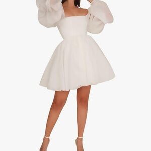 Elegant White Off-Shoulder Dress